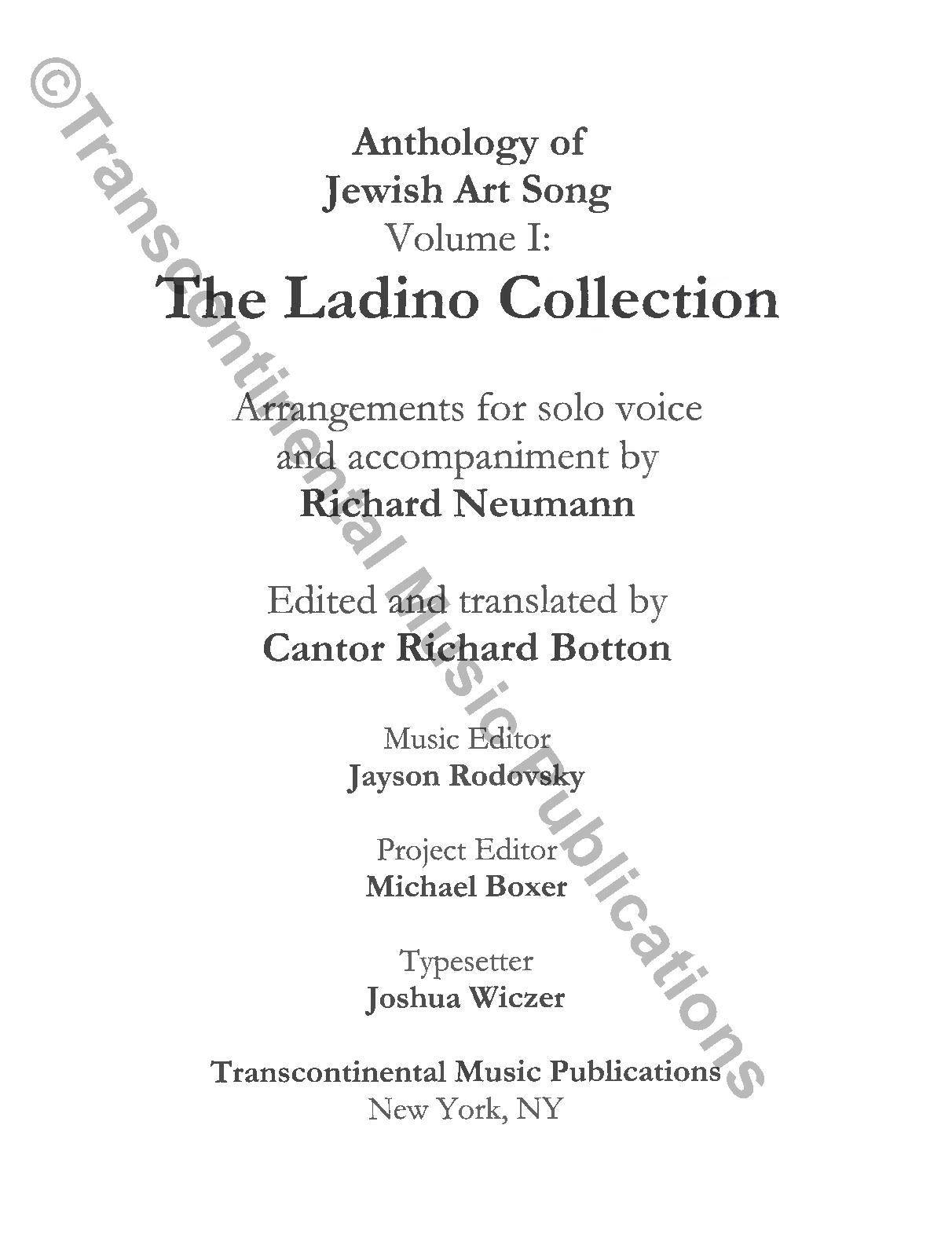 The Ladino Fakebook Sheet Music Songs in Judeo-Spanish Melody Lyrics C 000333880 